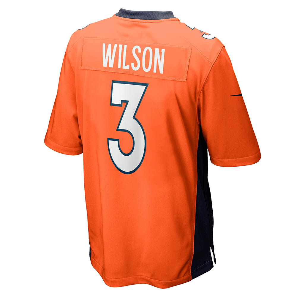Men's Denver Broncos Russell Wilson Game Jersey Orange