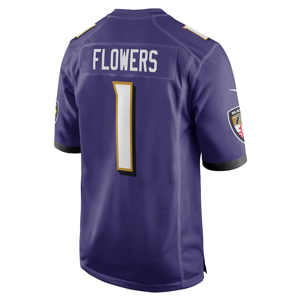 Men's Baltimore Ravens Zay Flowers Game Jersey - Purple